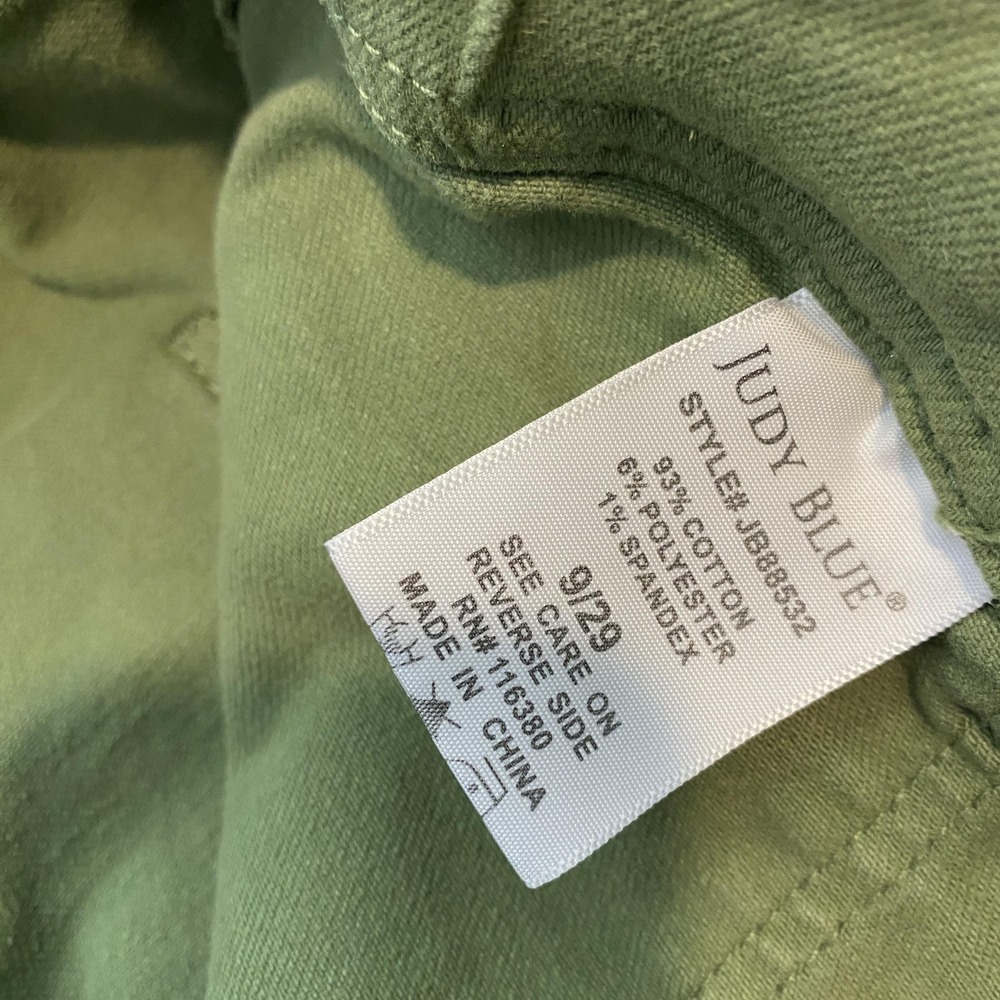 Judy Blue Pants Womens 9/29 Green Garment Dyed Relaxed Chino Stretch - Picture 5 of 12